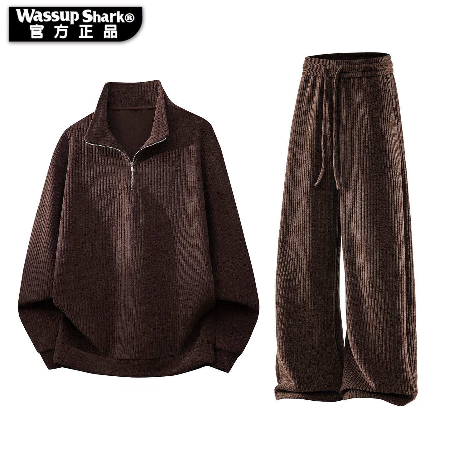 Wassup Shark灯芯绒复古冬季套装男美式肌理感休闲运