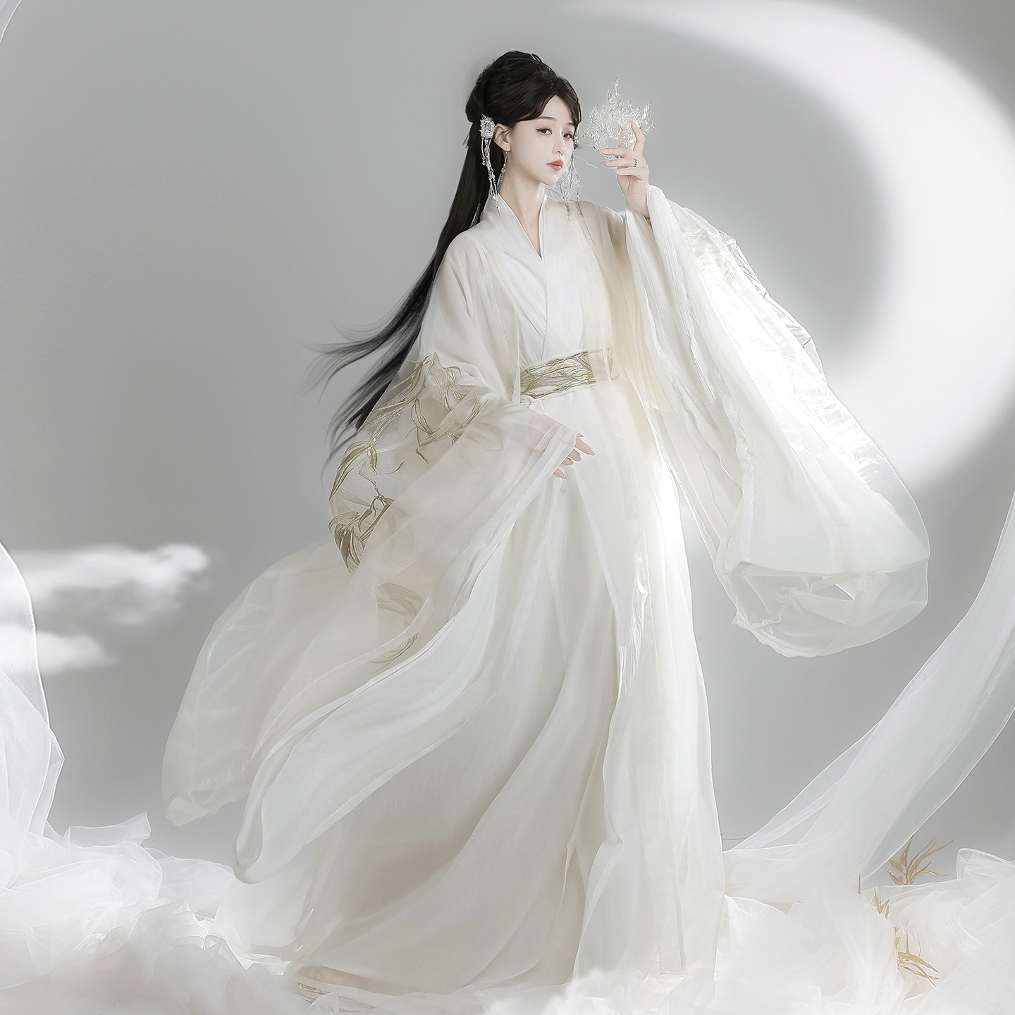 青衣华裳原创 昭昭 魏晋风汉服女交领直裾重工刺绣大袖衫日常超