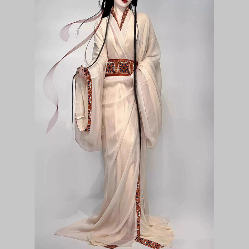 原创汉服女绝美战国袍马山楚墓复原拖尾直裾套装古风古装2026