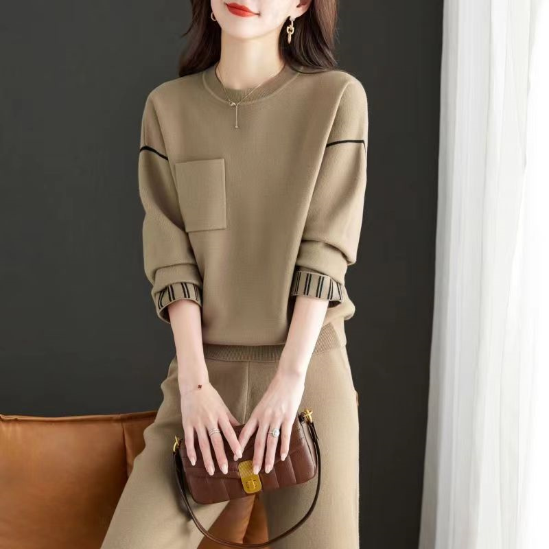 MaxMurny轻奢时尚羊毛套装新款女装春秋气质名媛洋气羊绒