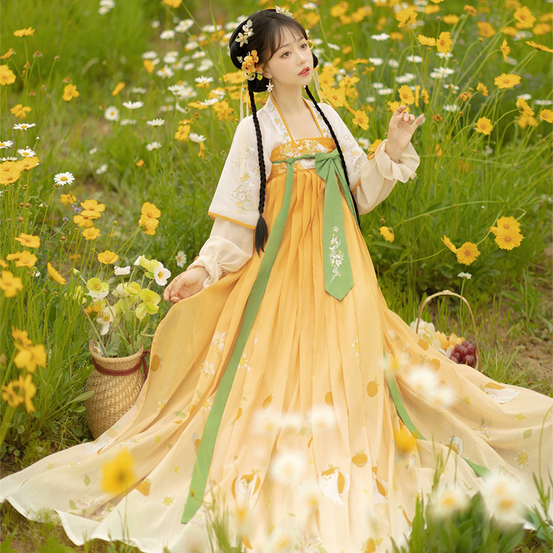 正品汉服女超仙气飘逸唐风古装日常改良齐胸襦裙全套夏