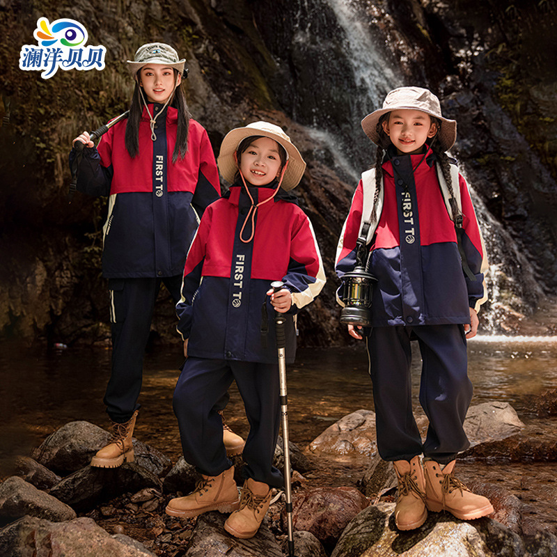 亲子装春秋冬款母子母女一家三口初高中小学生儿童加绒加厚套装潮